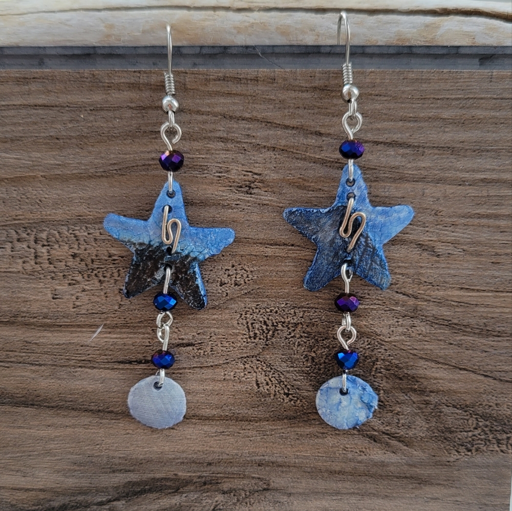 Handmade Star Earrings Dangle